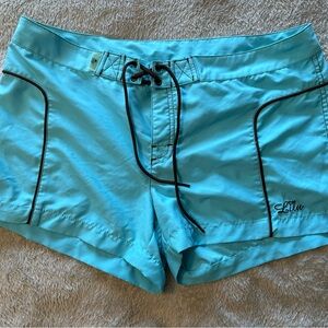 Lilu Blue Board Shorts Quick-Dry Lightweight